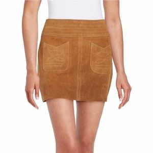 Free People Suede Mini Skirt